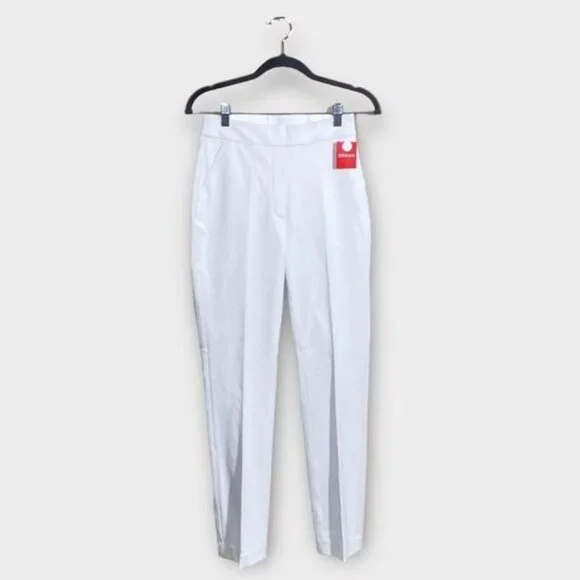 NWT Spanx On-The-Go Slim Straight Pant Classic White, Size Extra Small Tall - Picture 2 of 8